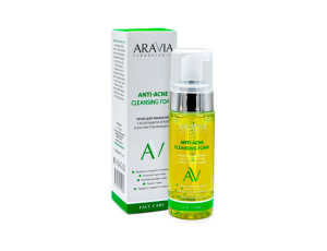 ARAVIA Laboratories Пенка для умывания с коллоидной серой и экстрактом женьшеня Anti-Acne Cleansing Foam