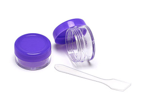 Набор баночка с крышкой(10мл.)-2шт.+шпатель. Набор баночка с крышкой(10мл.)-2шт.+шпатель.