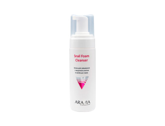 ARAVIA Professional Пенка для умывания с муцином улитки и зелёным чаем Snail Foam Cleanser ARAVIA Professional Пенка для умывания с муцином улитки и зелёным чаем Snail Foam Cleanser