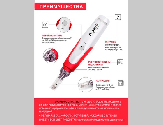 Дермапен ULTIMA - N2 - W Аппарат для фракционной мезотерапии