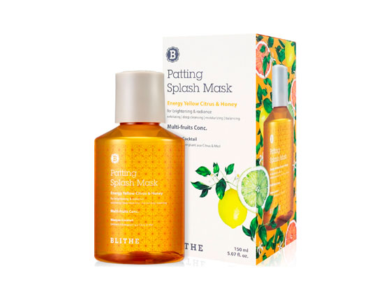 Сплэш-маска для сияния Blithe Energy Yellow Citrus and Honey Splash Mask Сплэш-маска для сияния Blithe Energy Yellow Citrus and Honey Splash Mask