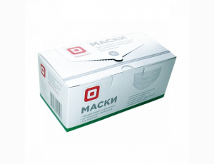 Маска трехслойная на резинках в ассортименте Маска трехслойная на резинках в ассортименте