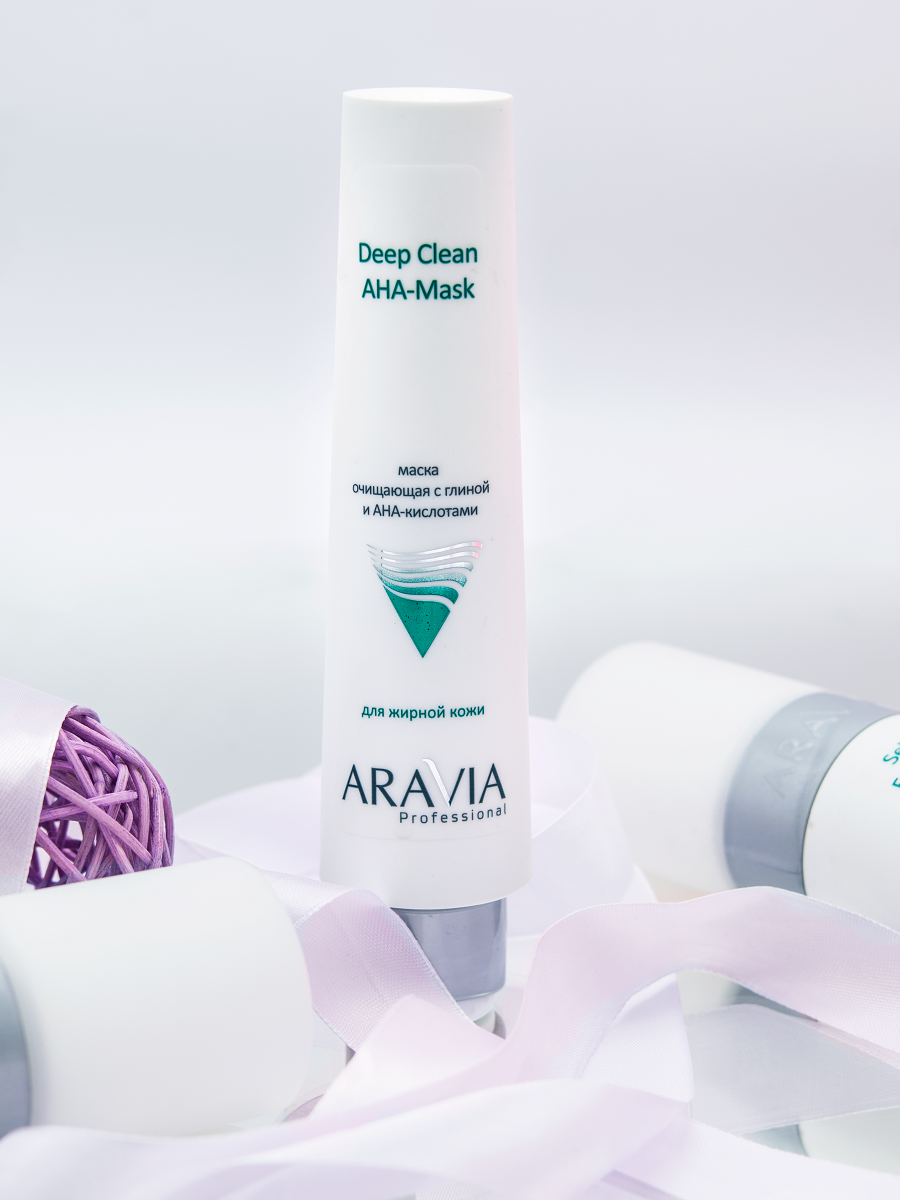 ARAVIA Professional Маска очищающая с глиной и AHA-кислотами для лица Deep Clean AHA-Mask