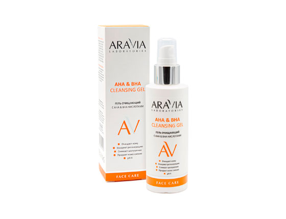 ARAVIA Laboratories Гель очищающий с АНА & ВНА кислотами АНА & ВНА Cleansing Gel