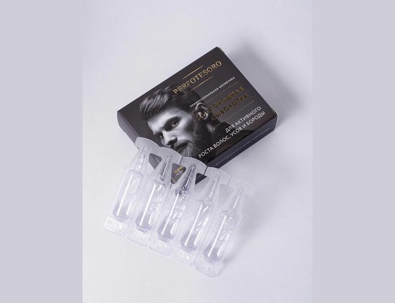 Сыворотка для активного роста волос, усов и бороды PERFOTESORO Сыворотка для активного роста волос, усов и бороды PERFOTESORO