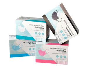 Одноразовая трёхслойная маска на резинках для косметолога Одноразовая трёхслойная маска на резинках для косметолога